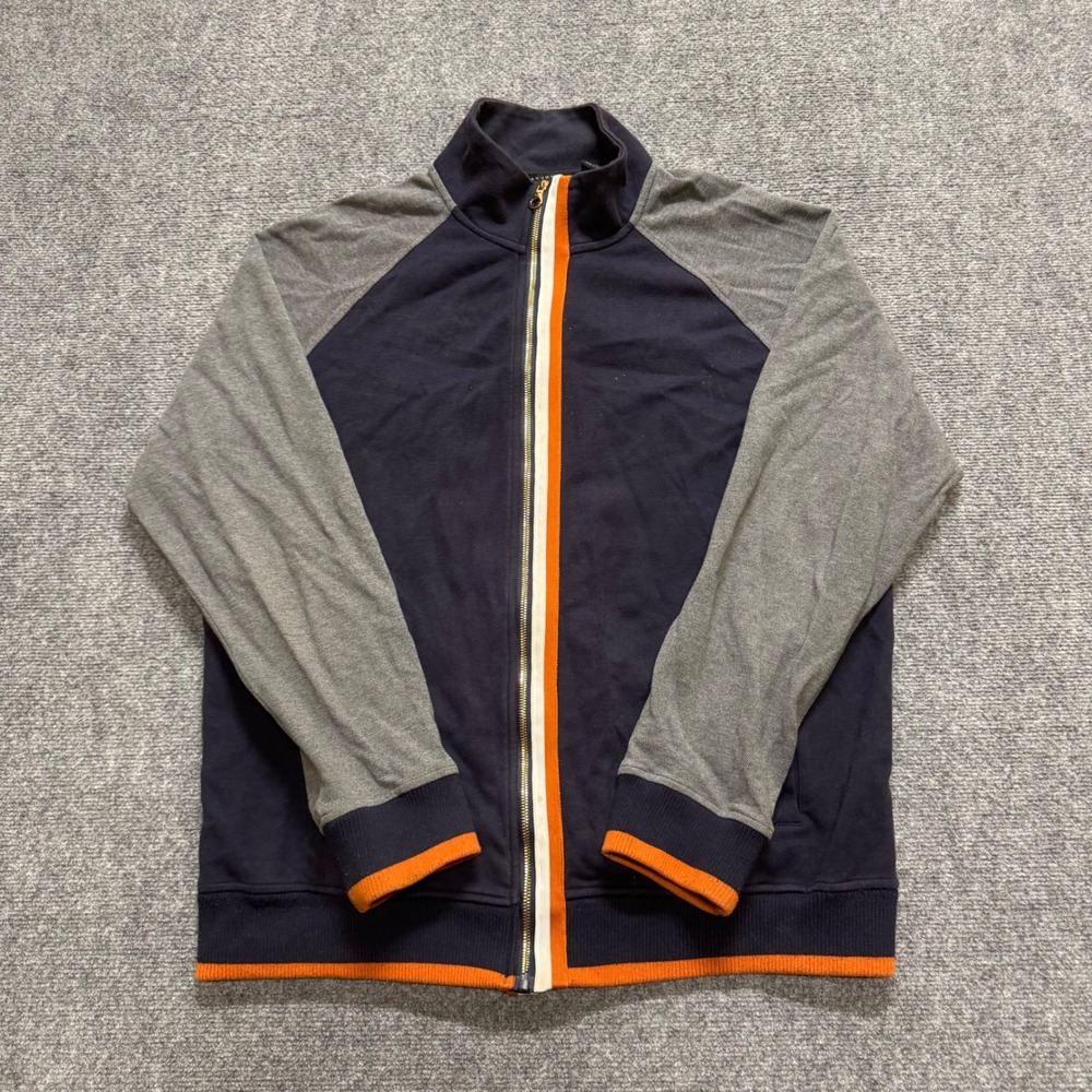 VTG Sean John Full-zip Jacket Men's 2XL Navy Blue Striped Y2K Hip-hop Diddy